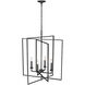 Nellis 4 Light 26 inch Matte Black Indoor Pendant Ceiling Light